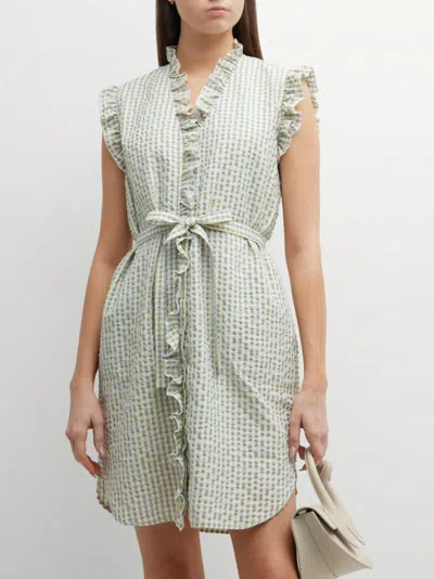 Finley Amber Dress In Seersucker Check In Multi