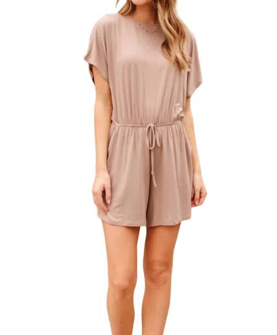 Cy Fashion You're In Luck Romper In Natural In Beige
