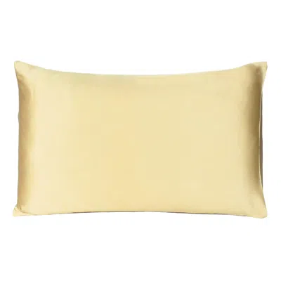 Homezia Gold Dreamy Set Of 2 Silky Satin Standard Pillowcases