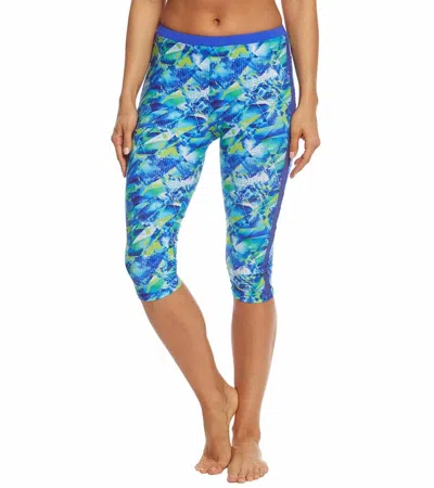 Free Sport By Gottex Women's Capri Swim Leggings In Pacific Blue In Blue