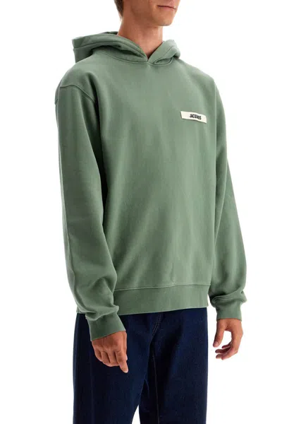 Shop Jacquemus 'le Hoodie Gros Grain' Hoodie In Green