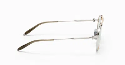 Akoni Calisto - Brushed Silver/matte Gold Brow Bar/olive Sunglasses In Silver, Gold
