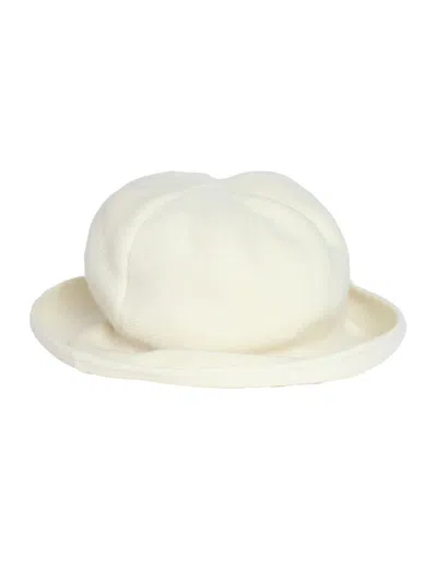 Kangra Cashmere Wide Brim Hat In White