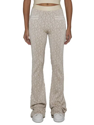 Shop Palm Angels Trousers In Off White Beige