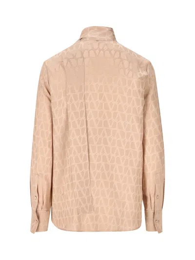 Shop Valentino Garavani Shirts In Beige