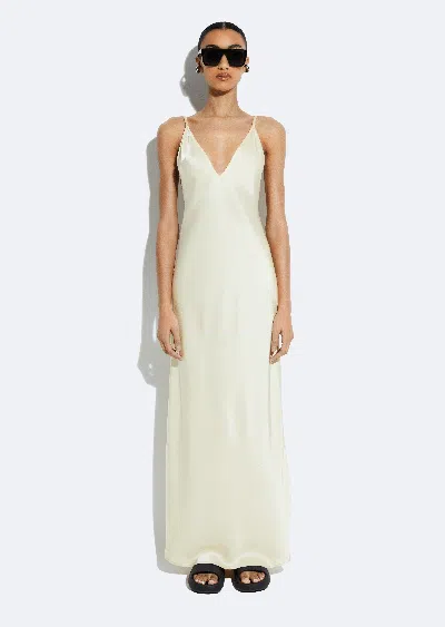 Lapointe Satin Slip Dress In Butter