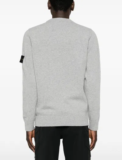 Stone Island Sweater  Men Color Grey In Polvere Melange