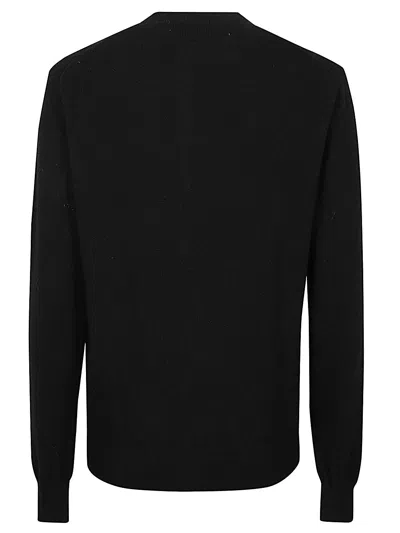 Shop Comme Des Garçons Comme Des Garcons Logo Wool Cardigan In Black