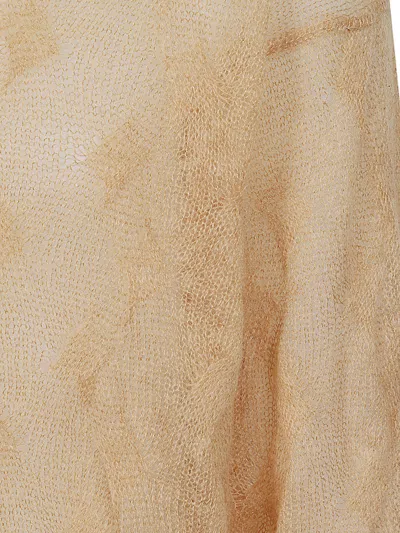Stussy Wool Blend Crew Neck Jumper With Geometric Pattern In Beige