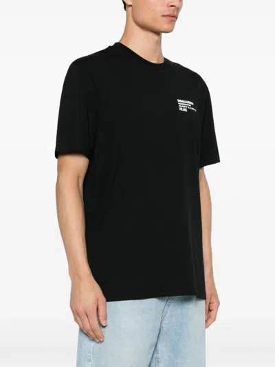 Shop Dsquared2 Logo Cotton T Shirt In Black