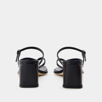 Aeyde Giselle Leather Sandals In Black