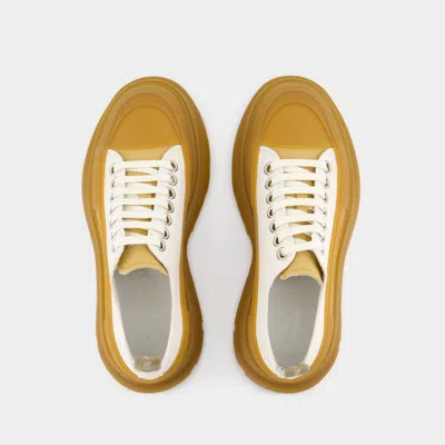Alexander Mcqueen Women's Tread Sneakers In Beige