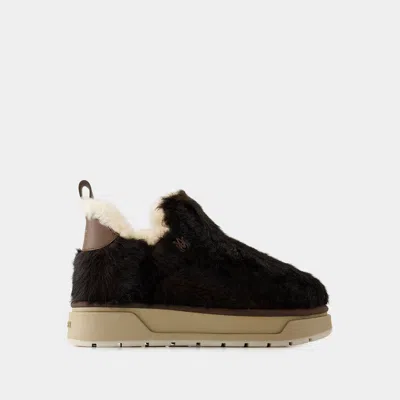 Shop Amiri Faux Fur Malibu Ankle Boots In Brown