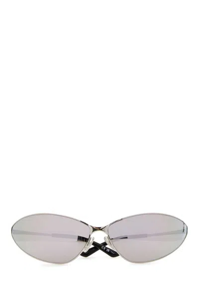 Shop Balenciaga Sunglasses In Silver