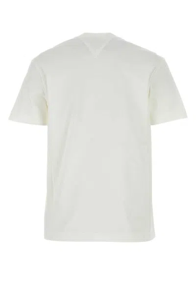 Bottega Veneta Crew Neck Embroidered Detail Short Sleeves Top In White