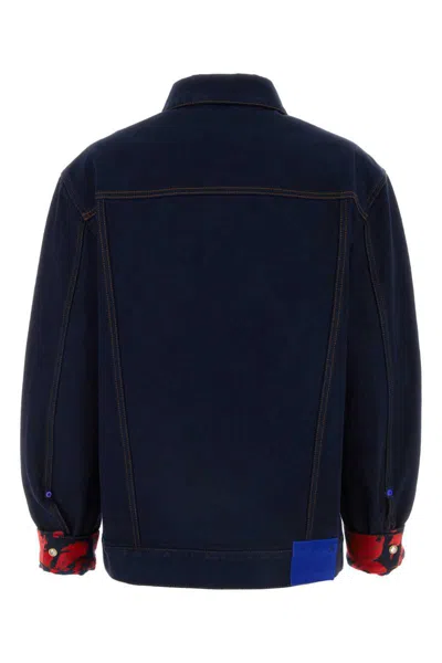 Burberry Logo-patch Denim Jacket In Blue