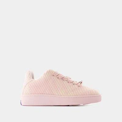 Shop Burberry Lf Box Knit Sneakers In Pink