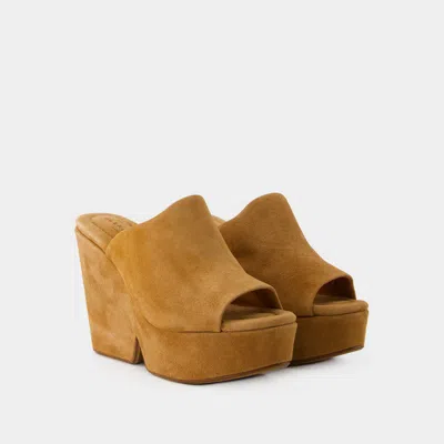 Clergerie Dolcy9 Sandals - Green - Leather In Brown