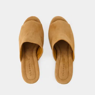 Clergerie Dolcy9 Sandals - Green - Leather In Brown