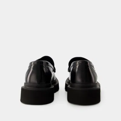 Dolce & Gabbana Classic Italian Leather Mocassins With Penny Slot Detail | Fw23 In Black