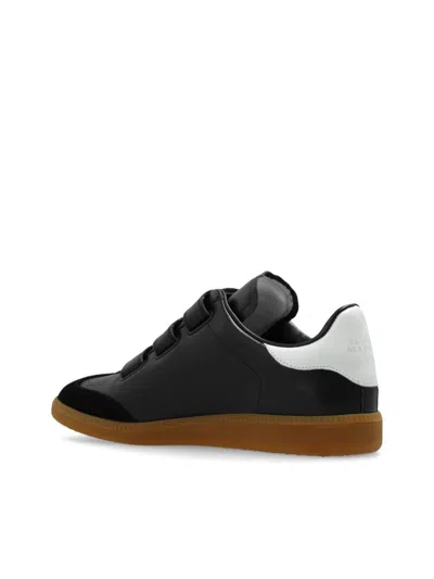 Shop Isabel Marant Beth Leather Sneakers In Black