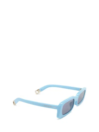 Shop Jacquemus Sunglasses In Blue