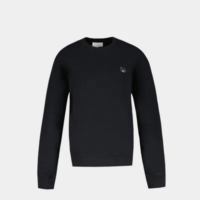 Shop Maison Kitsuné Fox Head Patch Comfort Sweatshirt In Black