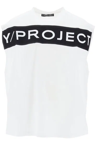 Shop Y/project Sleeveless T-shirt With In White