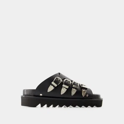 Toga Buckle-embellished Slides In Black