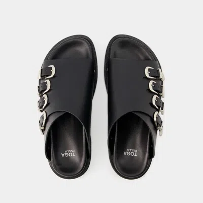 Toga Buckle-embellished Slides In Black