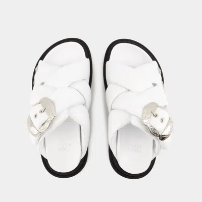 Toga Studded Slides In White
