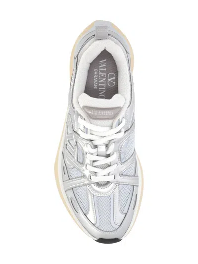 Shop Valentino Garavani Sneakers In Argento/sky Sorbet/bianco