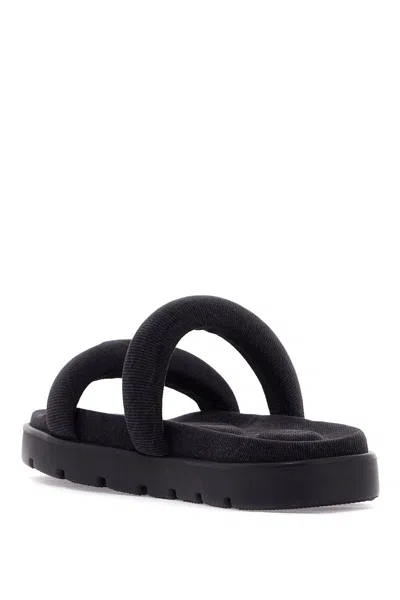 Alexander Wang Jay Denim Slide Sandal In Grey Aged