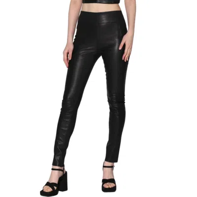 Walter Baker Raquelle Leather Pant In Black In Black