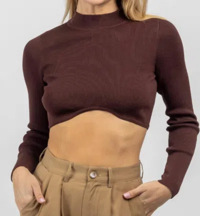 Olivaceous Underbust Mock Crop In Espresso Bean In Multi