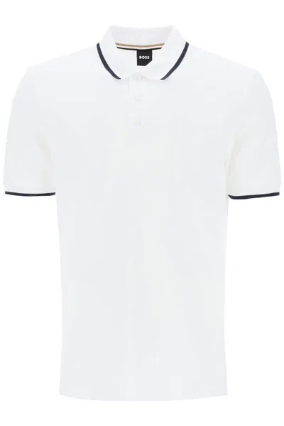 Shop Hugo Boss Boss Polo Shirt With Contrasting Edges