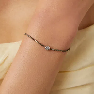 Astrid &amp; Miyu Smiley Click Charm In 9k White Gold