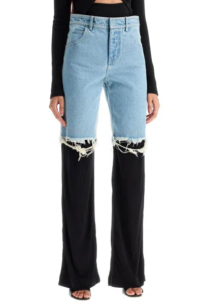 Shop Christopher Esber High Waisted Jeans With Jersey Inserts