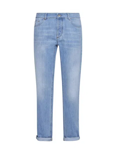 Shop Brunello Cucinelli Jeans In Denim Chiarissimo Old