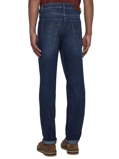 Shop Brunello Cucinelli Jeans In Denim Scuro Old