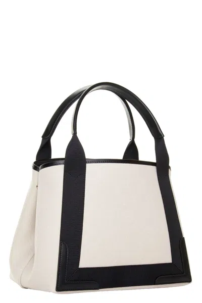 Shop Balenciaga Women 'navy Cabas' Small Shopping Bag In Multicolor