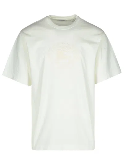 Burberry "ekd Embroidered T-shirt In White