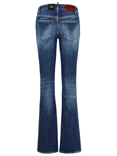 Dsquared2 Twiggy Mid-rise Flared Jeans In Blue