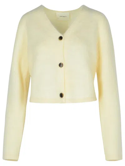 Lisa Yang Filippa Cream Cashmere Cardigan In Cream