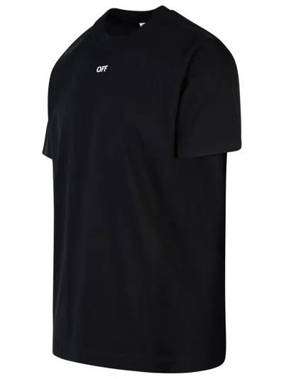 Shop Off-white 'stitch Arrow' Black Cotton T-shirt Men