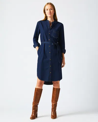 Billy Reid Shoals Denim Shirttail Dress In Denim