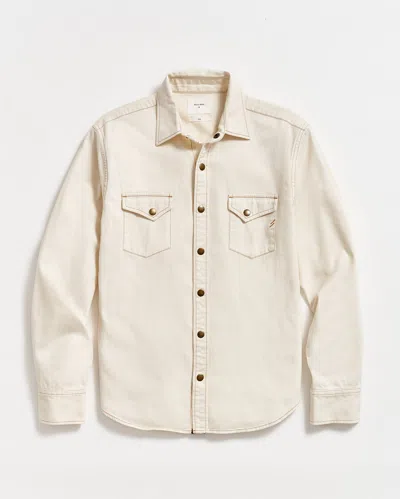 Billy Reid Shoals Twill Shirt In Cream