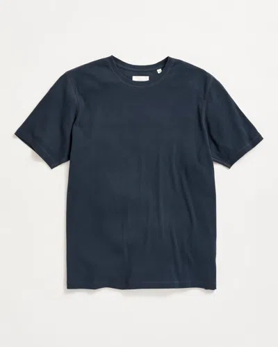 Billy Reid Ribbed Cotton T-shirt In Blue