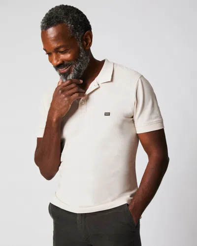 Billy Reid Pique Polo In Cream