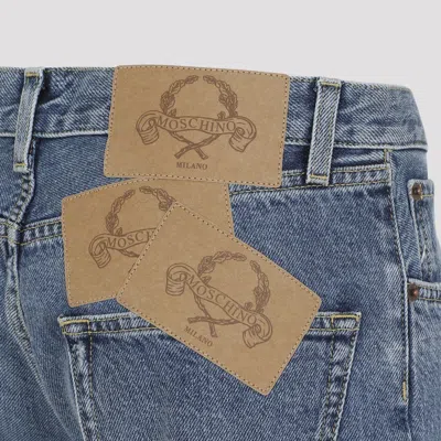 Moschino Relaxed High-waist Jeans With Classic Five-pocket Styling In Blue